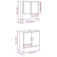 Sonata Set mobilier de baie, 2 piese, gri sonoma, lemn prelucrat