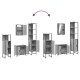 Sonata Set mobilier de baie, 4 piese, gri sonoma, lemn prelucrat