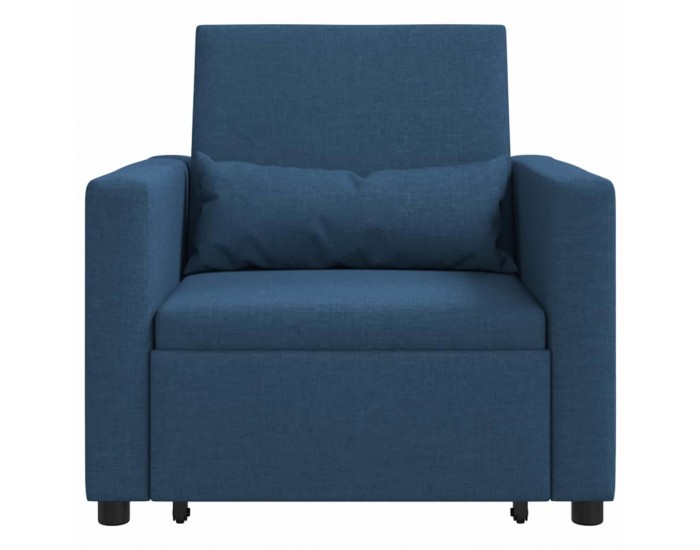 Sonata H Единичен диван легло с колела Синьо 90 x 165 x 87 см текстил