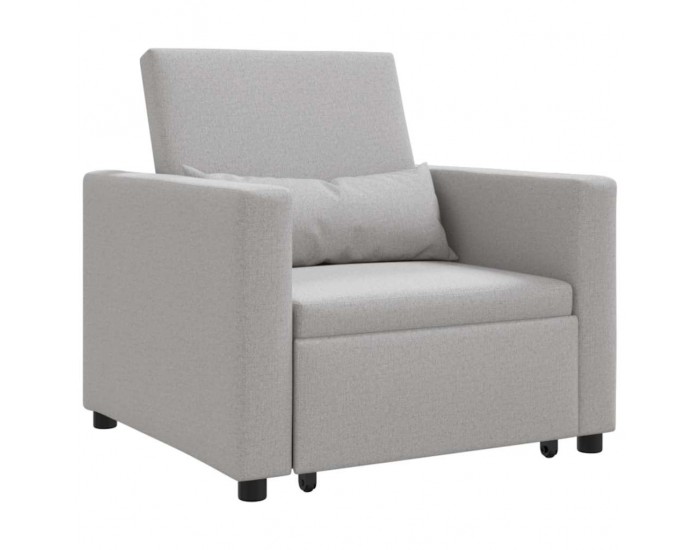 Sonata H Единичен диван легло Облачно сиво 90 x 165 x 87 см текстил
