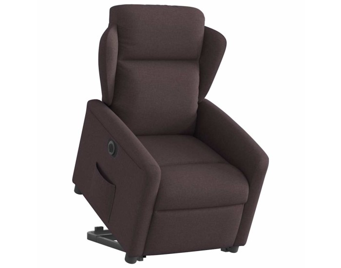 Sonata Fotoliu electric rabatabil cu ridicare, maro închis, textil