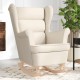 Sonata Scaun balansoar, crem, 74x90x102 cm, material textil