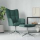 Sonata Scaun de relaxare cu taburet, verde închis, catifea