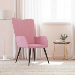 Sonata H Релаксиращ стол, розов, кадифе - Fotolii