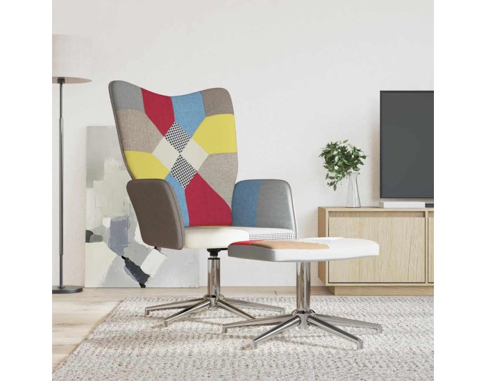 Sonata Scaun de relaxare cu taburet, textil, petice
