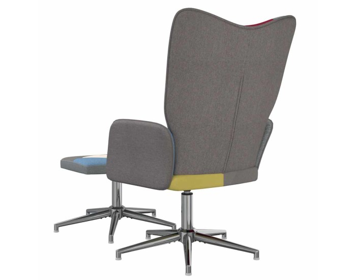 Sonata Scaun de relaxare cu taburet, textil, petice