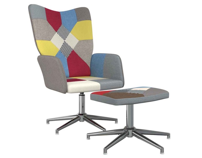 Sonata Scaun de relaxare cu taburet, textil, petice