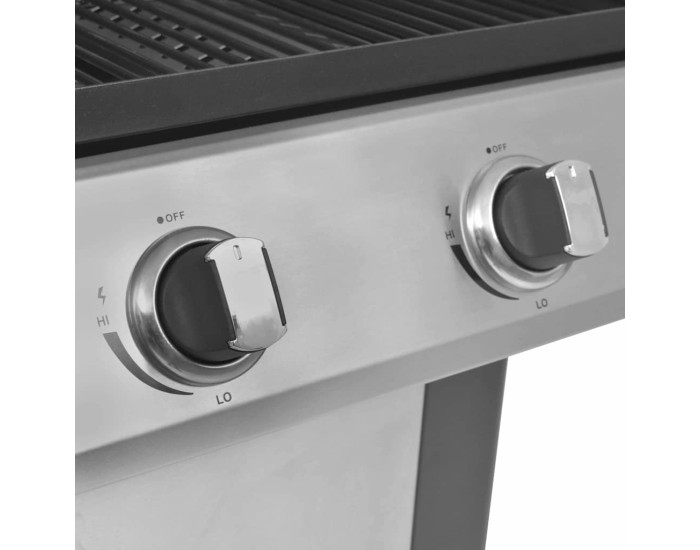 Sonata Grătar de Barbecue pe Gaz Argintiu Oțel cu furtun metalic