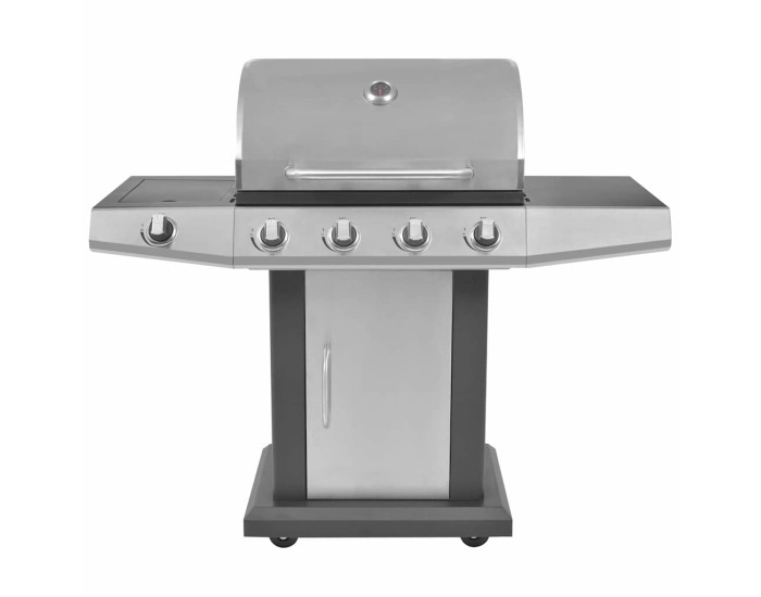 Sonata Grătar de Barbecue pe Gaz Argintiu Oțel cu furtun metalic