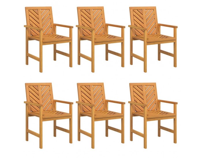 Sonata H Градински столове за хранене 6 pcs Кафяво 59 x 62.5 x 89 см