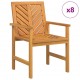Sonata H Градински столове за хранене 8 pcs Кафяво 59 x 62.5 x 89 см