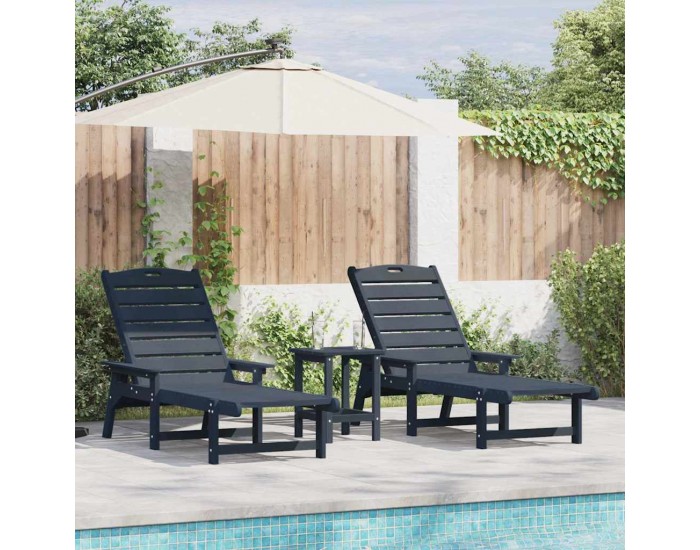 Sonata H Градински мебели за отдих 2 pcs Нейви 53 x 195.5 x 30 см