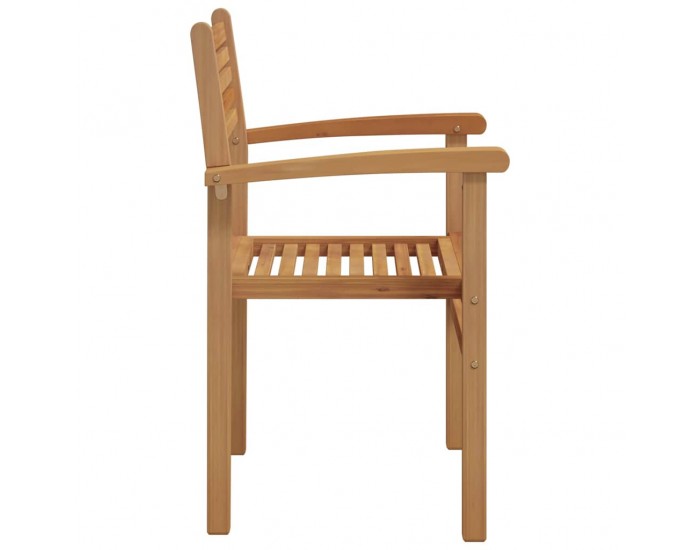 Sonata H Струпваеми градински столове 6 pcs Кафяво 55.5 x 55.5 x 90 см