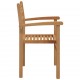 Sonata H Струпваеми градински столове 6 pcs Кафяво 55.5 x 55.5 x 90 см