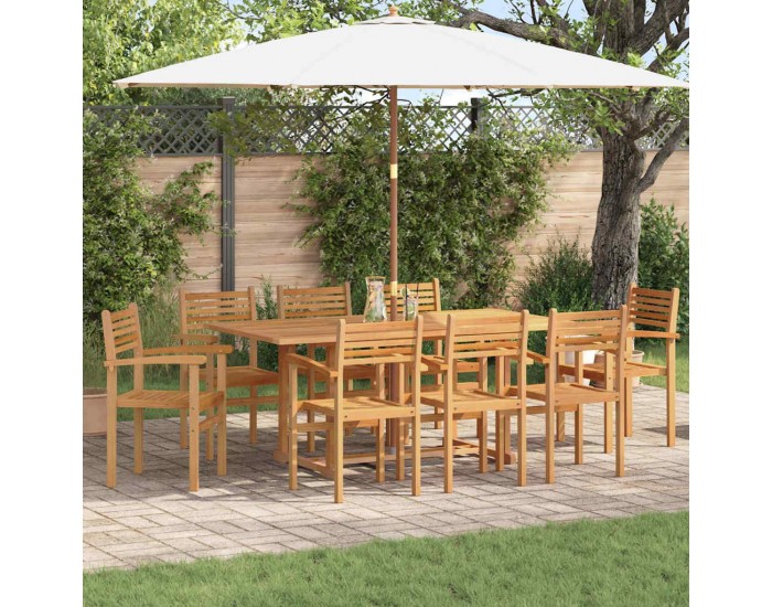 Sonata H Струпваеми градински столове 8 pcs Кафяво 55.5 x 55.5 x 90 см