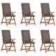 Sonata H Градински стол с възглавница 6 pcs Кафяво 57 x 71.5 x 104см