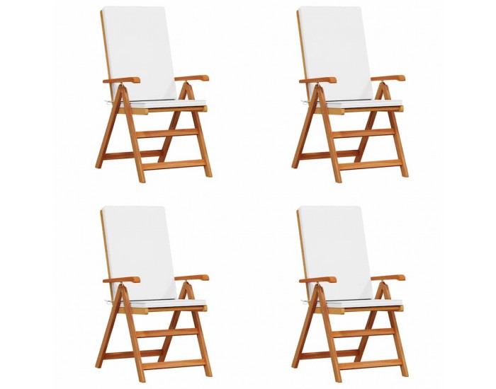 Sonata H Градински стол с възглавница 4 pcs Кафяво 57 x 71.5 x 104см
