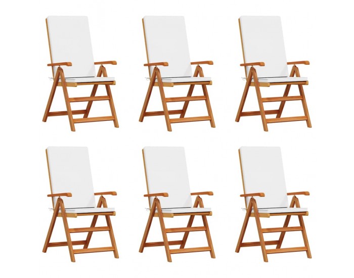 Sonata H Градински стол с възглавница 6 pcs Кафяво 57 x 71.5 x 104см