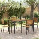 Sonata H Струпваеми градински столове 4 pcs Кафяв и черен