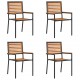 Sonata H Струпваеми градински столове 4 pcs Кафяв и черен