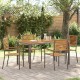 Sonata H Струпваеми градински столове 4 pcs Кафяв и сив