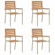 Sonata H Струпваеми градински столове 4 pcs Кафяв и бежов