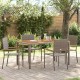 Sonata H Струпваеми градински столове 4 pcs Сив и кафяв