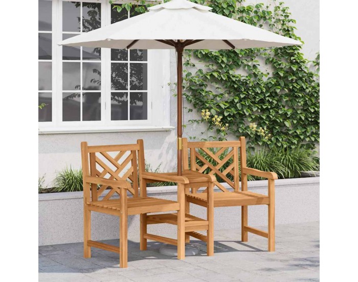 Sonata H Outdoor столчета Кафяво 152 x 63 x 89 см Тиково дърво масив