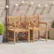 Sonata H Градински столове 2 pcs Кафяво 58 x 60 x 90 см