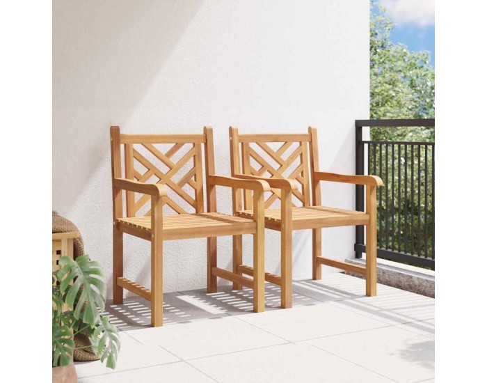 Sonata H Градински столове 2 pcs Кафяво 58 x 60 x 90 см
