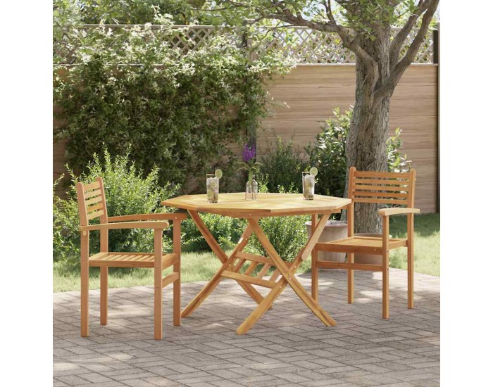 Sonata H Струпваеми градински столове 2 pcs Кафяво 55.5 x 55.5 x 90 см
