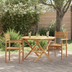 Sonata H Струпваеми градински столове 2 pcs Кафяво 55.5 x 55.5 x 90 см - Scaune de grădină