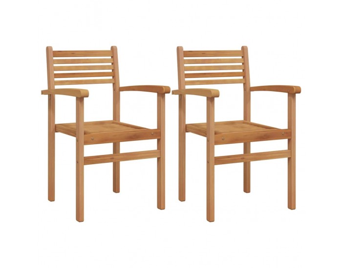 Sonata H Струпваеми градински столове 2 pcs Кафяво 55.5 x 55.5 x 90 см
