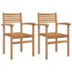 Sonata H Струпваеми градински столове 2 pcs Кафяво 55.5 x 55.5 x 90 см