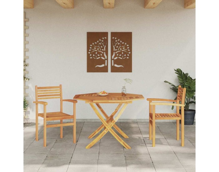 Sonata H Струпваеми градински столове 2 pcs Кафяво 55.5 x 55.5 x 90 см