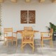 Sonata H Струпваеми градински столове 4 pcs Кафяво 55.5 x 55.5 x 90 см