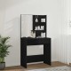 Sonata Masă de toaletă cu LED, negru, 74,5x40x141 cm