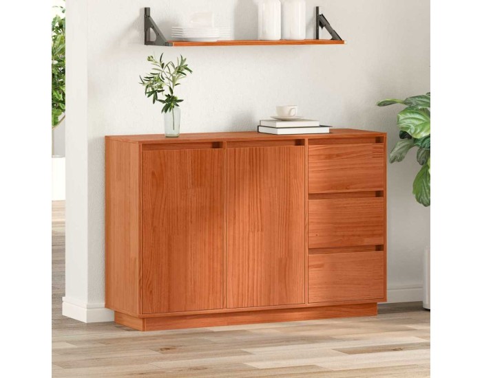 Sonata Bufet Stejar închis 111 x 34 x 75 cm Lemn de pin masiv
