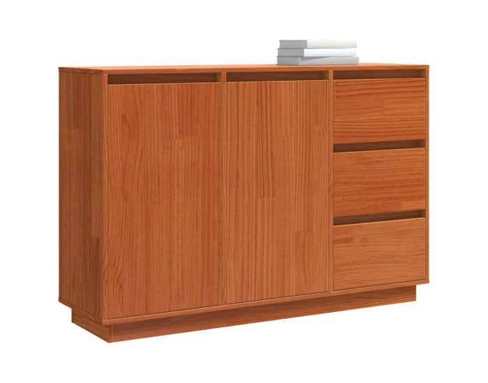 Sonata Bufet Stejar închis 111 x 34 x 75 cm Lemn de pin masiv
