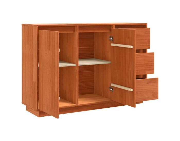 Sonata Bufet Stejar închis 111 x 34 x 75 cm Lemn de pin masiv