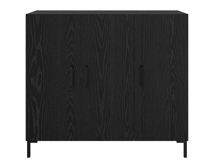Sonata H Служебен шкаф Черно 90 x 34 x 80 см Инженерно дърво