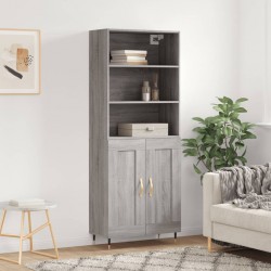 Sonata H Висок шкаф, сив сонома, 69,5x34x180 см, инженерно дърво - Corpuri, vitrine, biblioteci modulare