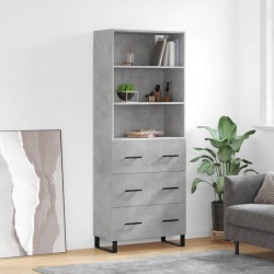 Sonata H Висок шкаф, бетонно сив, 69,5x34x180 см, инженерно дърво - Corpuri, vitrine, biblioteci modulare