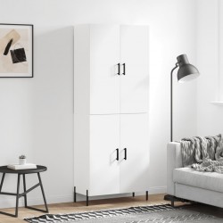 Sonata H Висок шкаф, бял, 69,5x34x180 см, инженерно дърво - Living