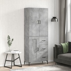Sonata H Висок шкаф, бетонно сив, 69,5x34x180 см, инженерно дърво - Corpuri, vitrine, biblioteci modulare