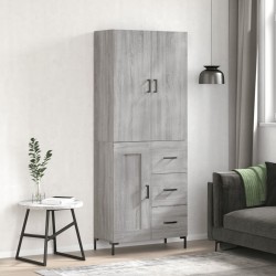 Sonata H Висок шкаф, сив сонома, 69,5x34x180 см, инженерно дърво - Corpuri, vitrine, biblioteci modulare