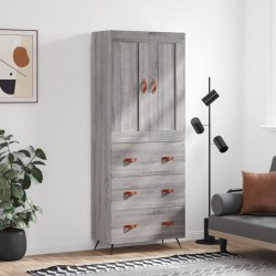 Sonata H Висок шкаф, сив сонома, 69,5x34x180 см, инженерно дърво - Corpuri, vitrine, biblioteci modulare