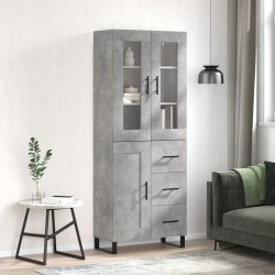 Sonata Dulap înalt, gri beton, 69,5x34x180, lemn compozit