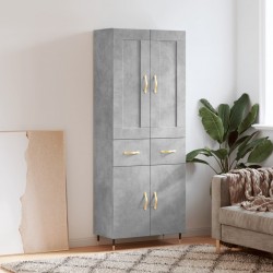Sonata H Висок шкаф, бетонно сив, 69,5x34x180 см, инженерно дърво - Corpuri, vitrine, biblioteci modulare