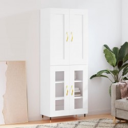 Sonata H Висок шкаф, бял, 69,5x34x180 см, инженерно дърво - Living